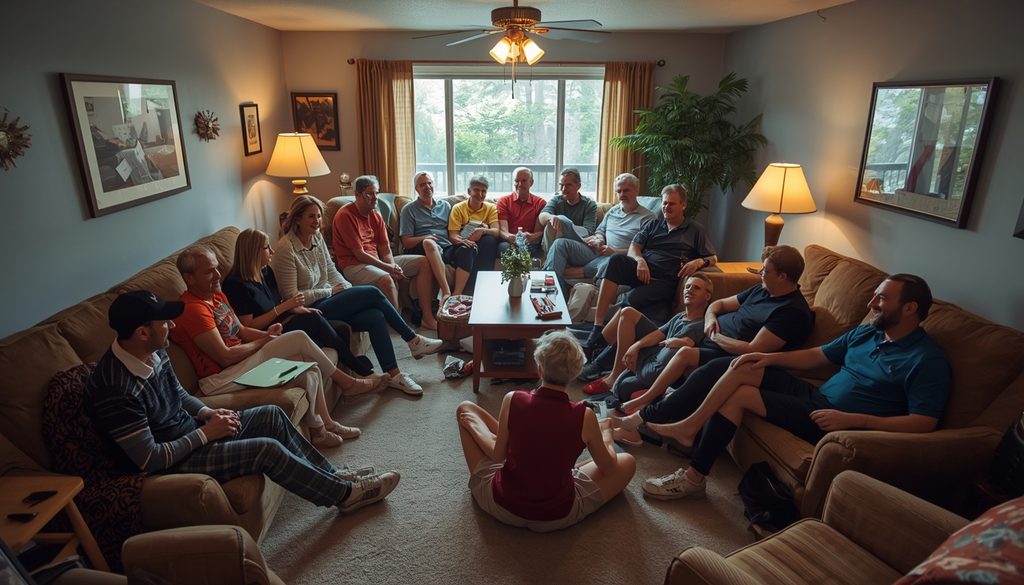 Golf group cramped in undersized Bandon Dunes rental, not enough space for large group Oregon coast trip.